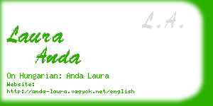 laura anda business card